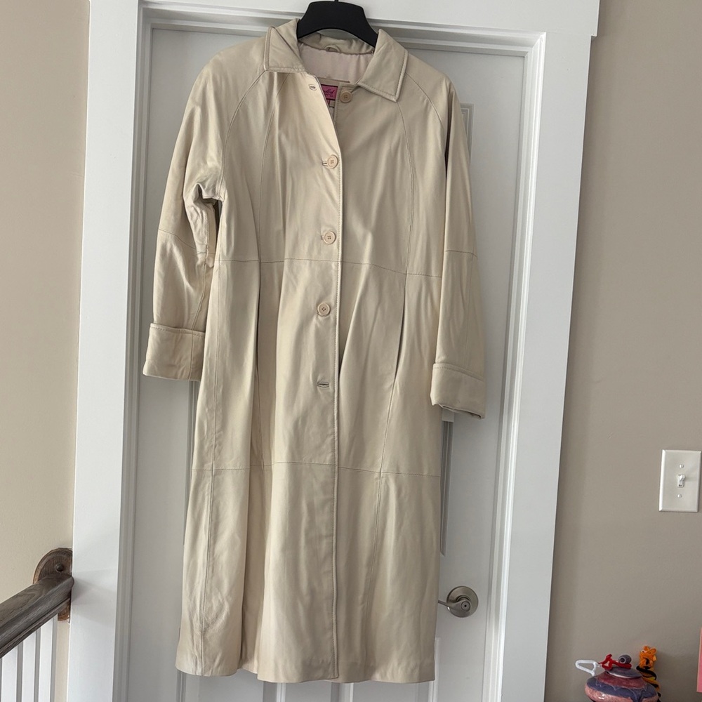 Excelled Leather Beige Coat